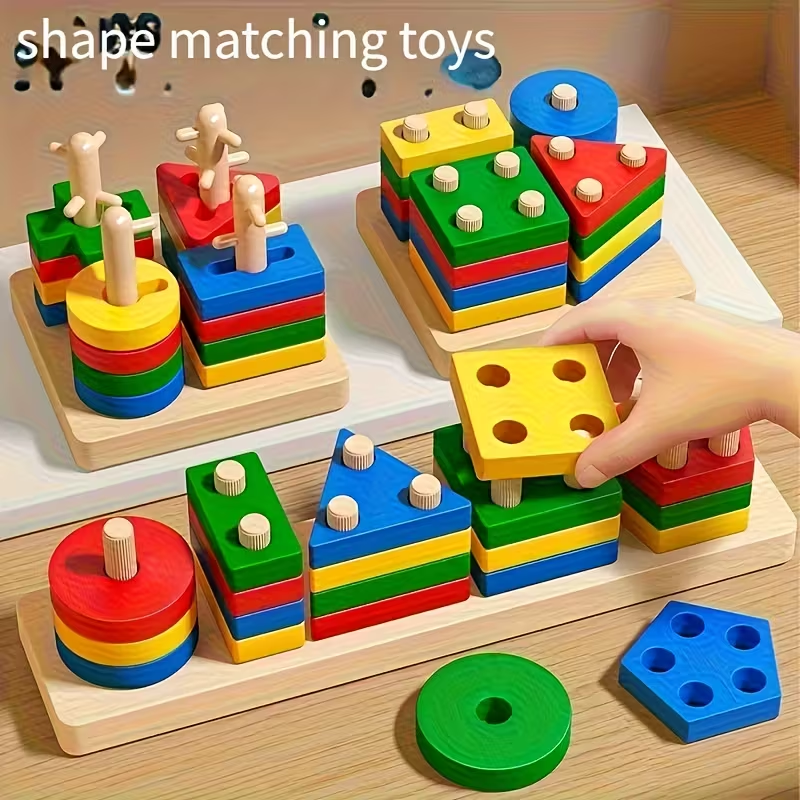 Kids Educational Game 3 - Montessori Wooden Games Baby Toys Puzzle