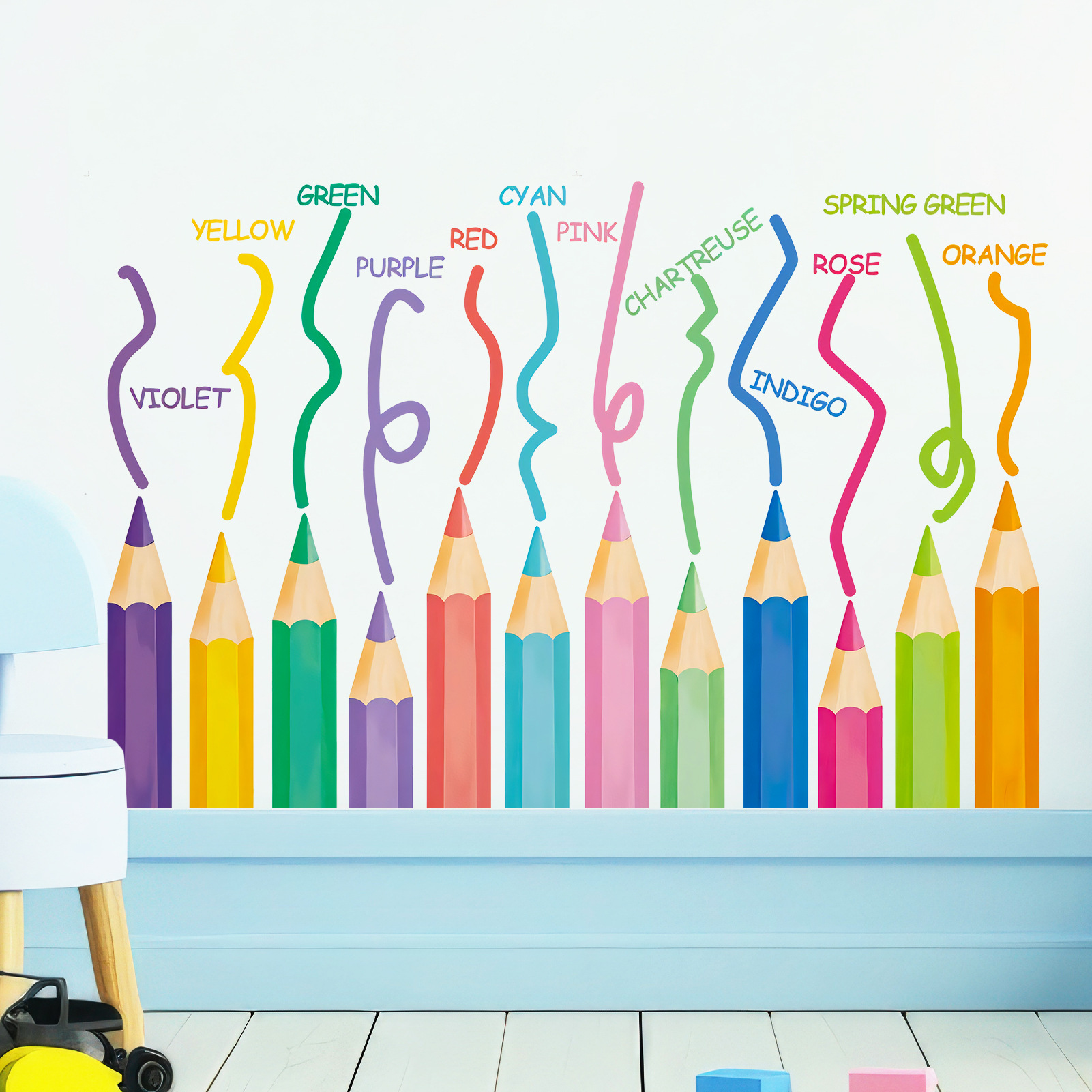 Kids Education Quotes - Back to School Wall Stickers Pencil
