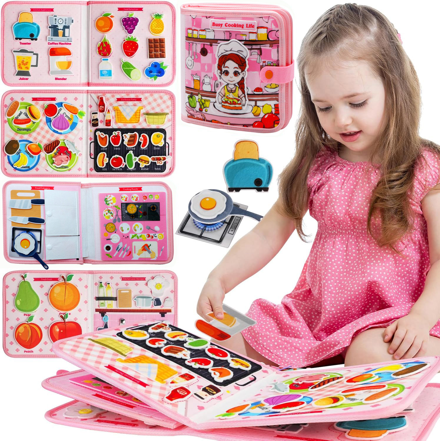 Kids Education Book - Toddler Busy Board Montessori Toys Busy
