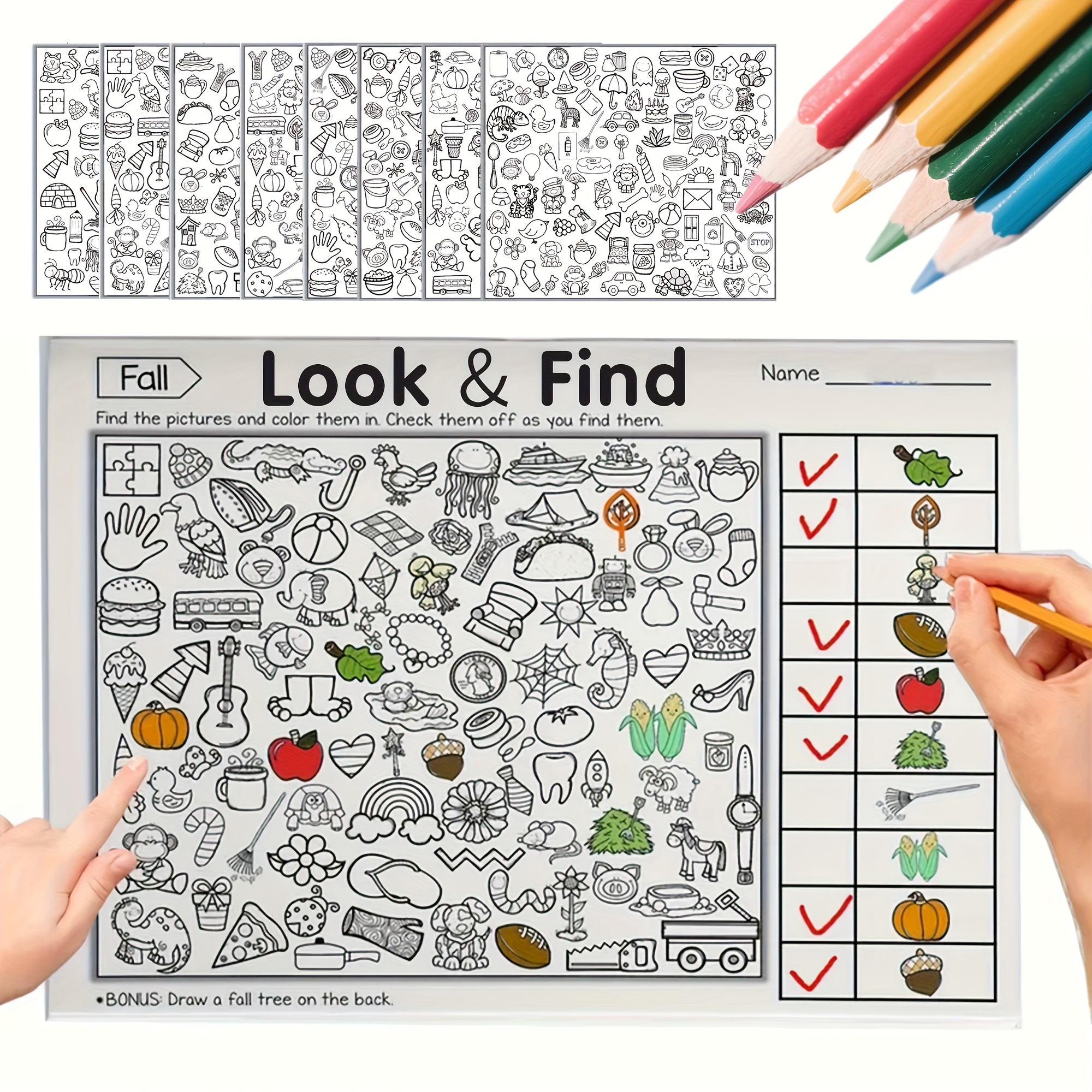Kids Education Book - Children's Search Activity Book Kid Hidden