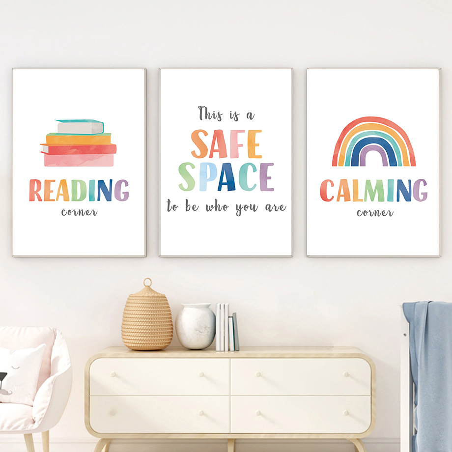 Rainbow Classroom Wall Art Edu - Kids Education Quotes บทวิจารณ์และราคา