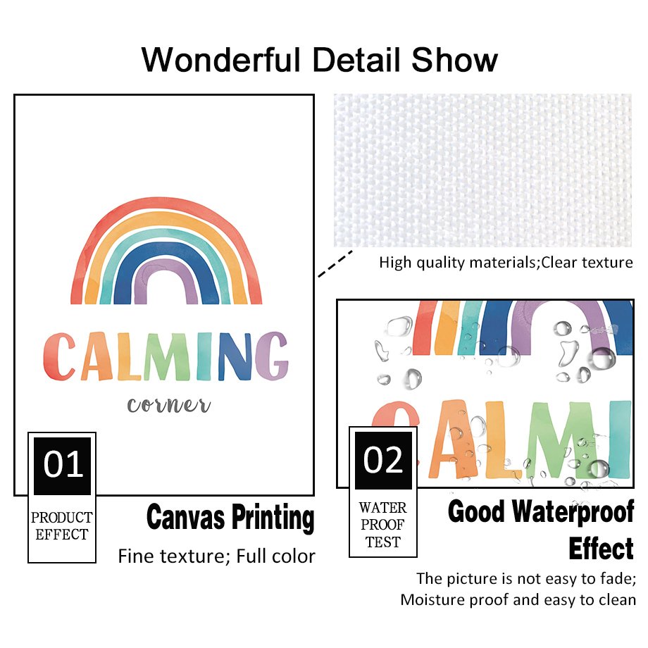 Rainbow Classroom Wall Art Edu - Kids Education Quotes บทวิจารณ์และราคา