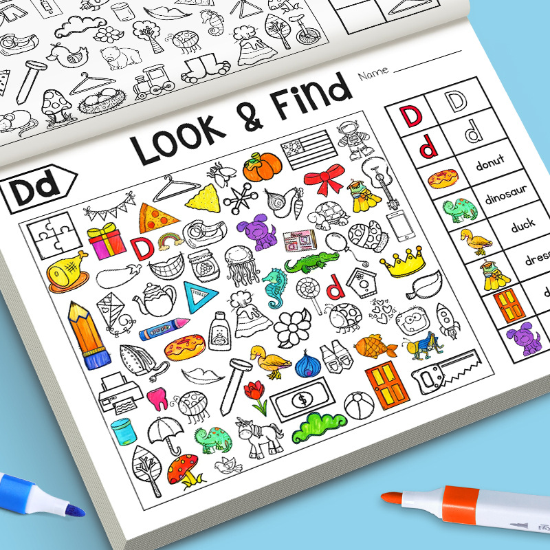 Kids Finding Item Fun Coloring - Kids Education Book บทวิจารณ์และราคา