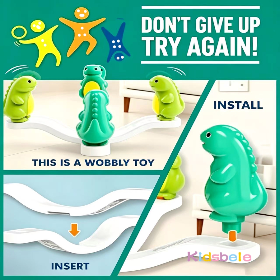 Kids Dinosaur Ring Toss Wobbly - Kids Educational Game 3 บทวิจารณ์และราคา
