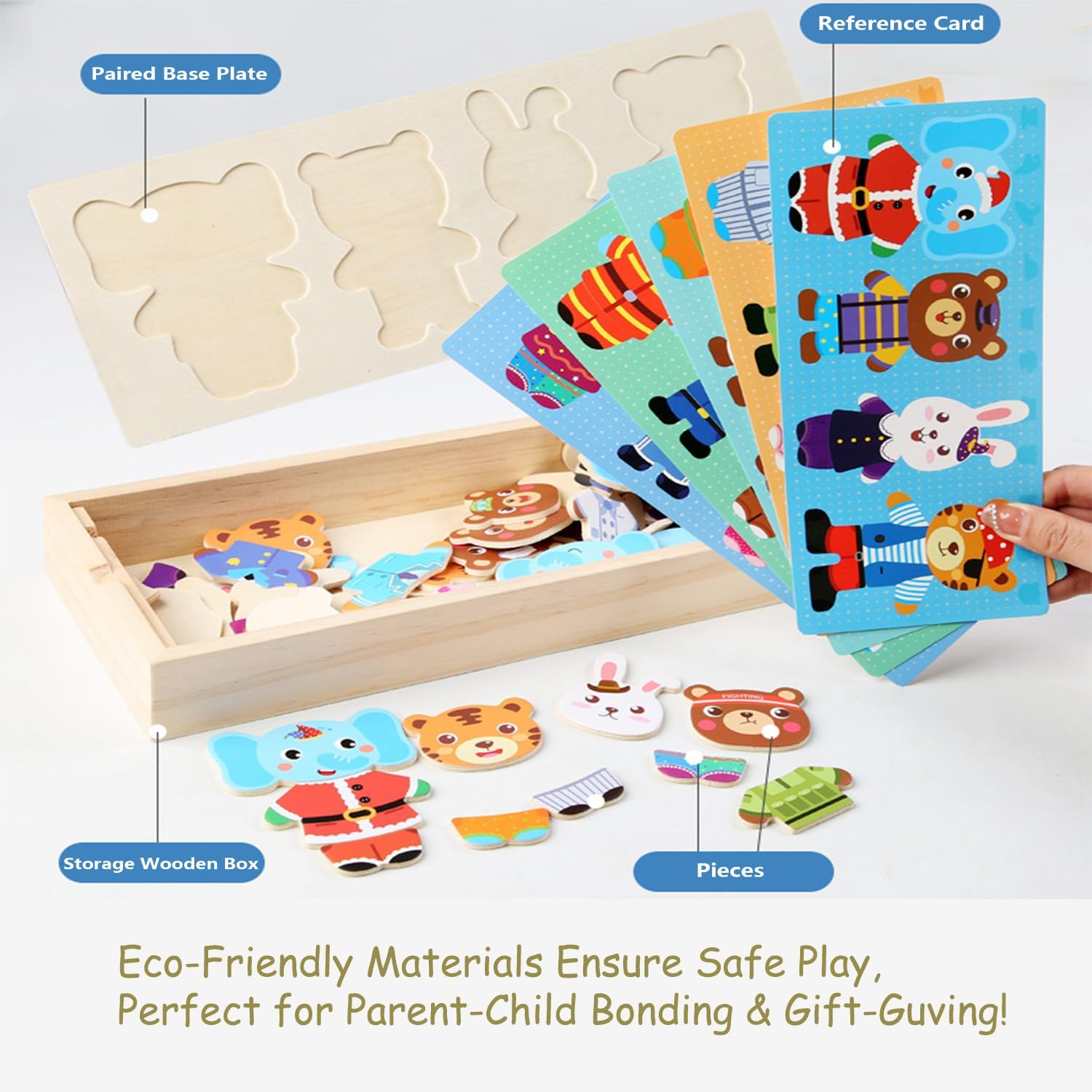 Wooden Jigsaw Bear Family Puzz - Kids Educational Game 3 บทวิจารณ์และราคา