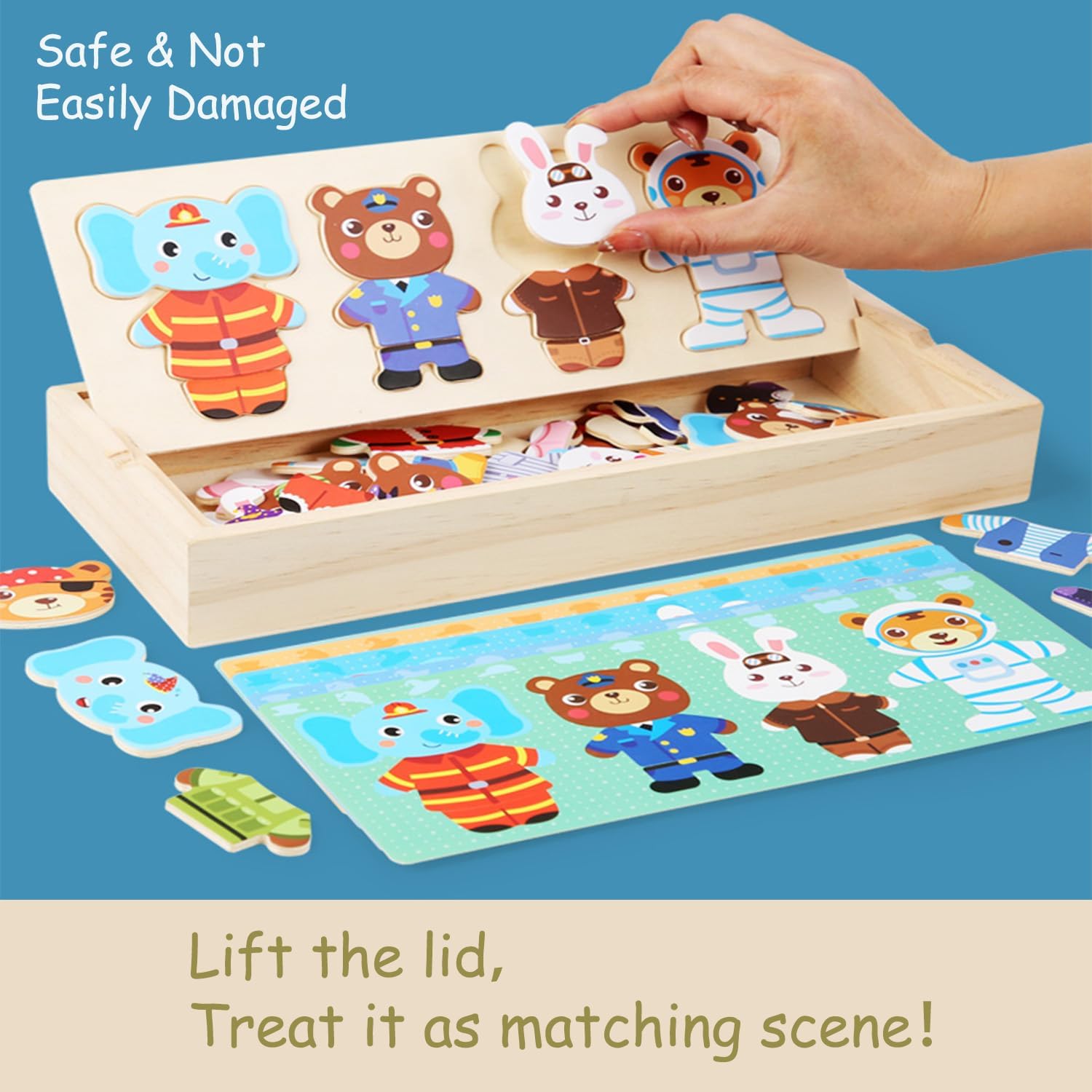 Wooden Jigsaw Bear Family Puzz - Kids Educational Game 3 บทวิจารณ์และราคา