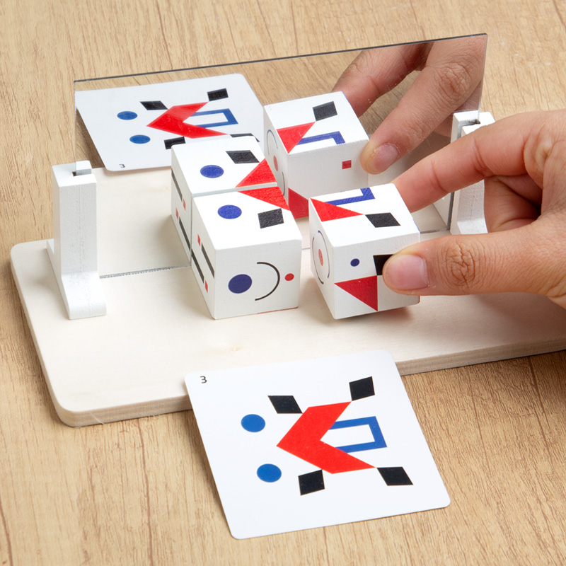 Montessori Mirror Puzzle Toy f - Kids Educational Game 3 บทวิจารณ์และราคา