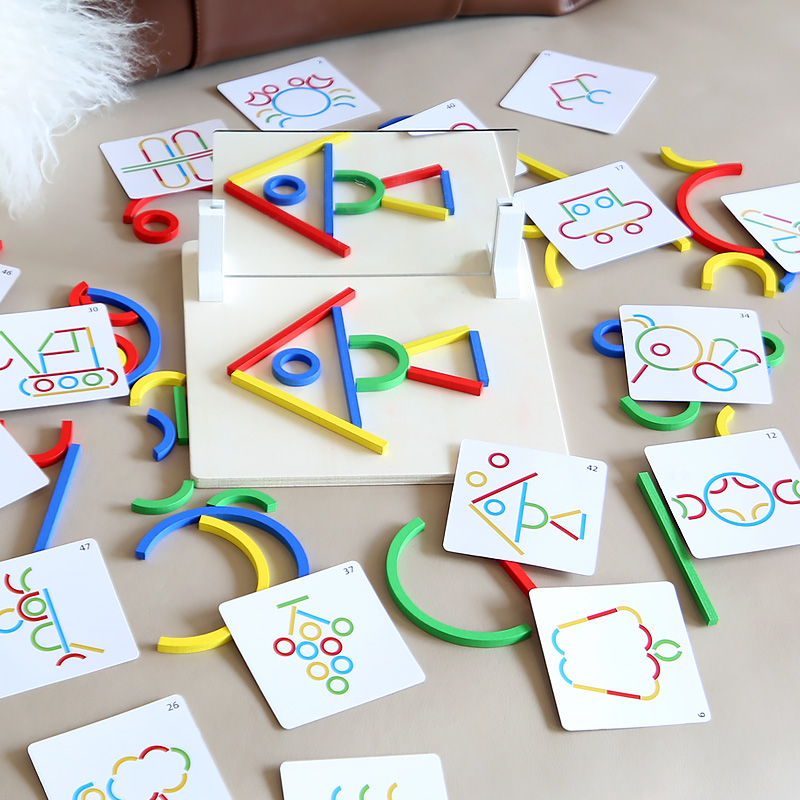 Montessori Mirror Puzzle Toy f - Kids Educational Game 3 บทวิจารณ์และราคา