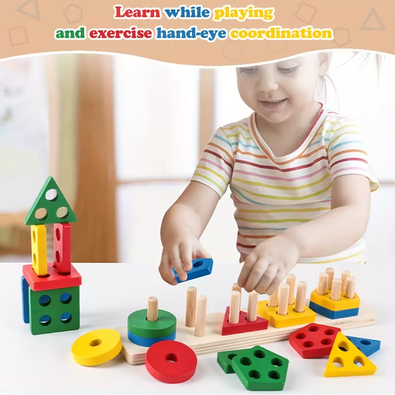 Montessori Wooden Games Baby T - Kids Educational Game 3 บทวิจารณ์และราคา