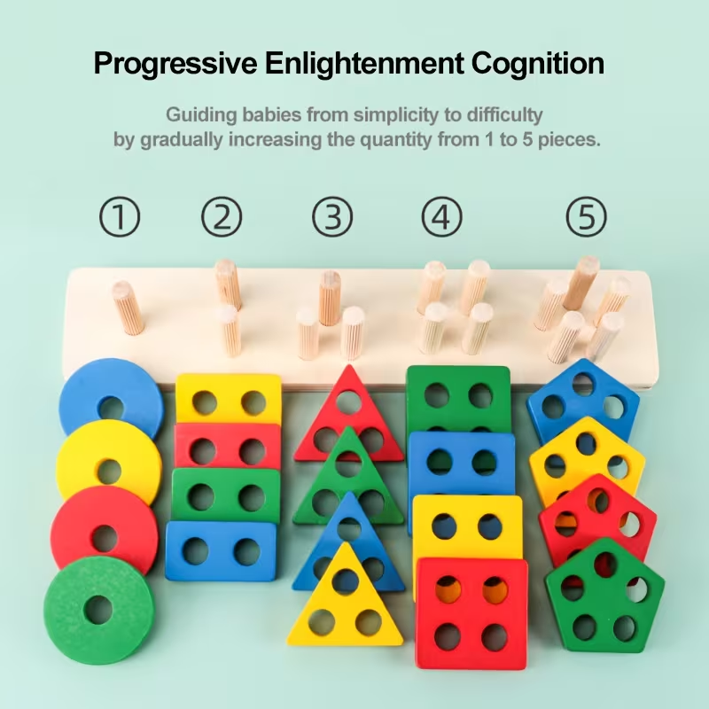 Montessori Wooden Games Baby T - Kids Educational Game 3 บทวิจารณ์และราคา