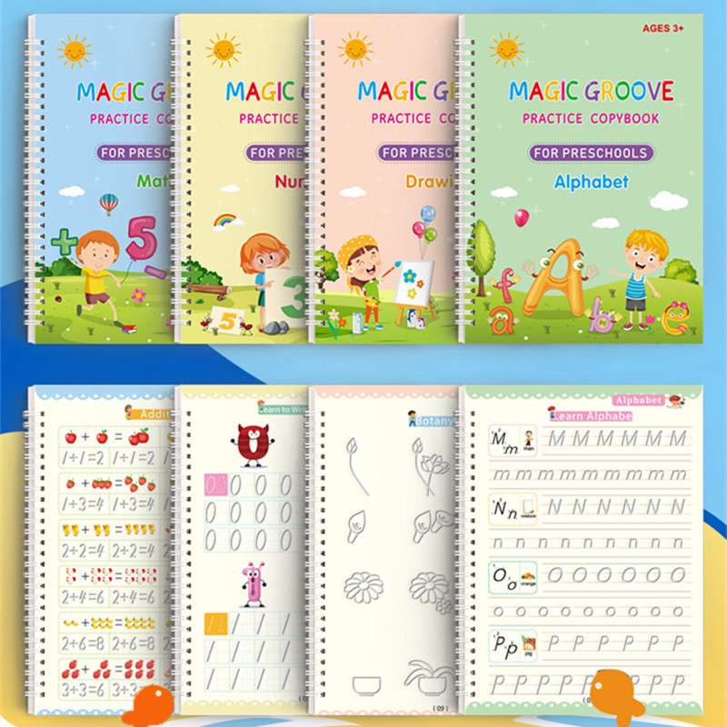 Reusable Magic Copybook Drawin - Kids Educational Workbooks บทวิจารณ์และราคา