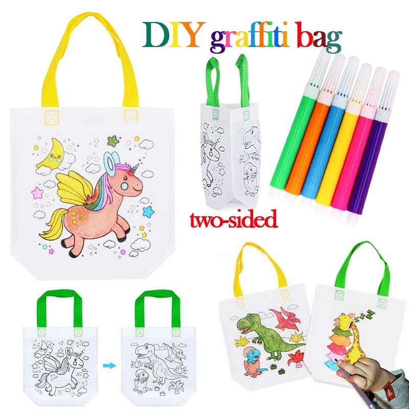 1-10pcs Sets DIY Graffiti Bag  - Kids Educational Workbooks บทวิจารณ์และราคา