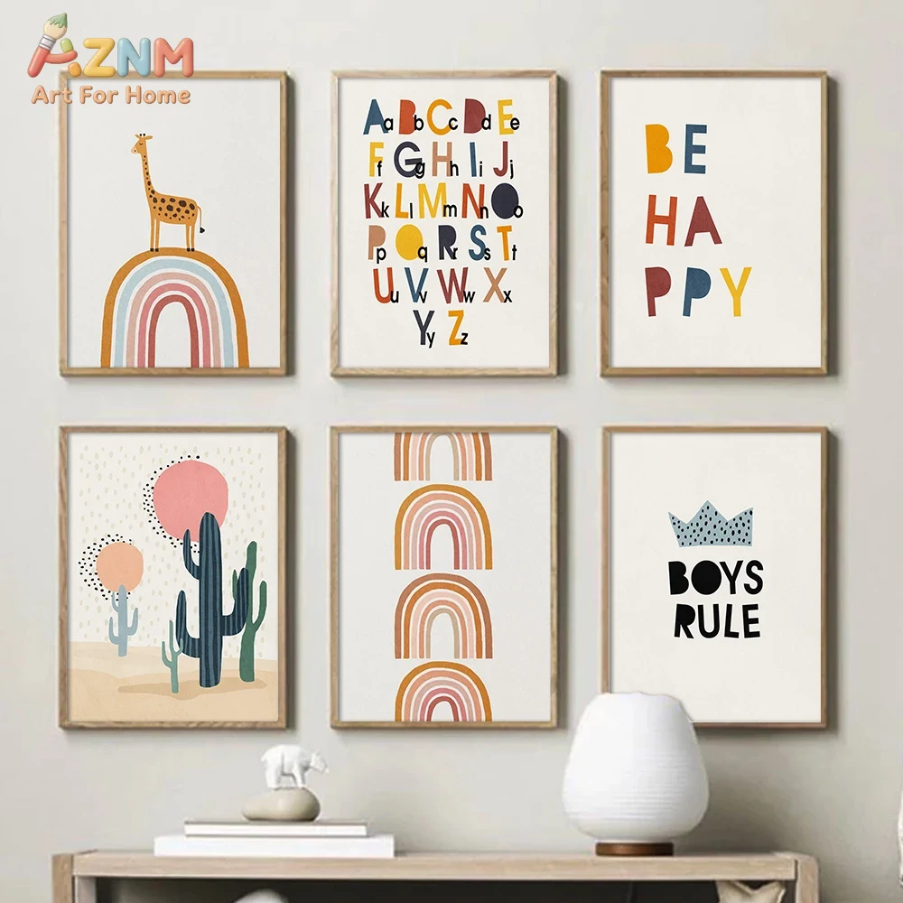 Rainbow Alphabet Poster Educat - Kids Education Yes บทวิจารณ์และราคา