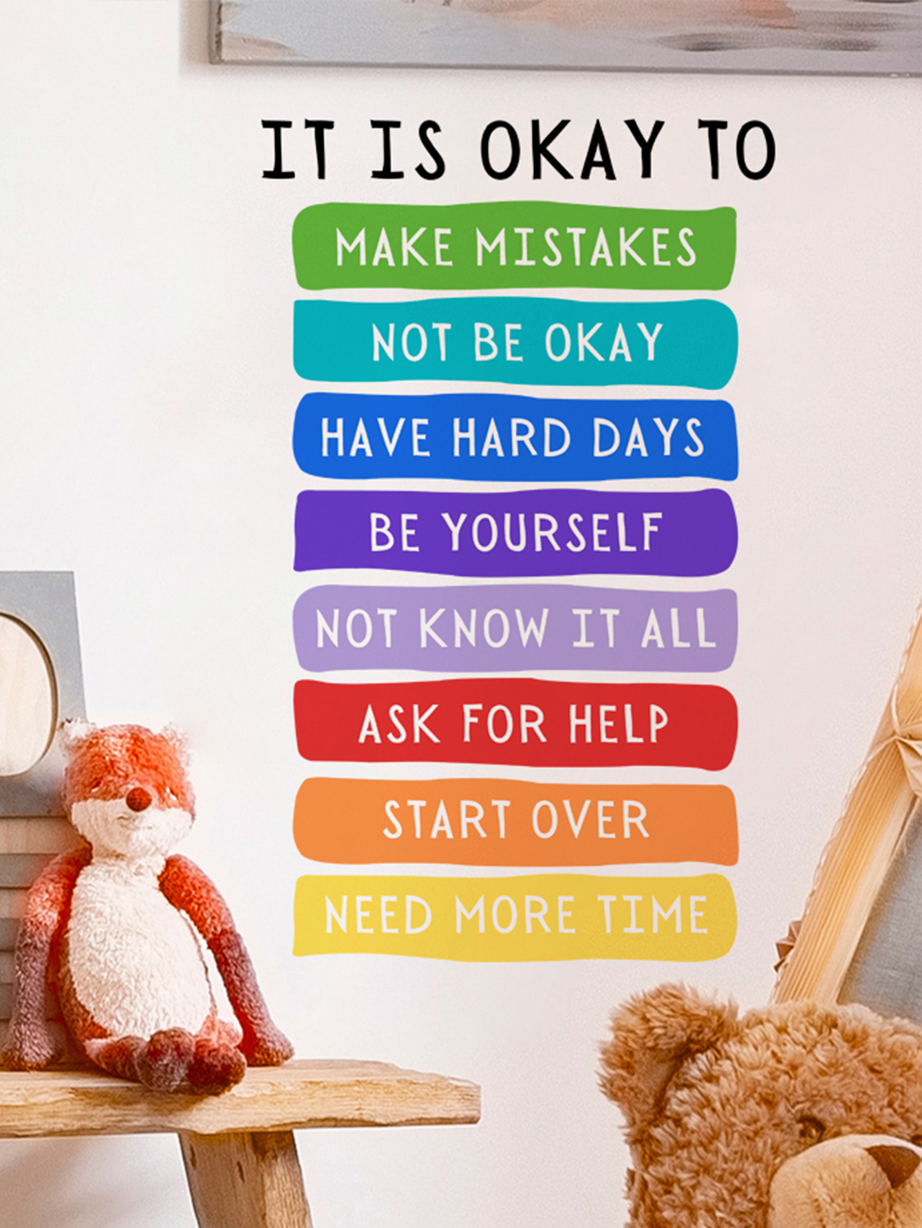 It's Okay to Not be Okay Poste - Kids Education Quotes บทวิจารณ์และราคา