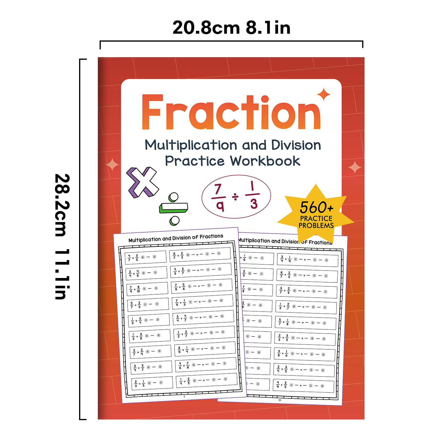 32 Pages A4 Fraction Multiplic - Kids Educational Workbooks บทวิจารณ์และราคา