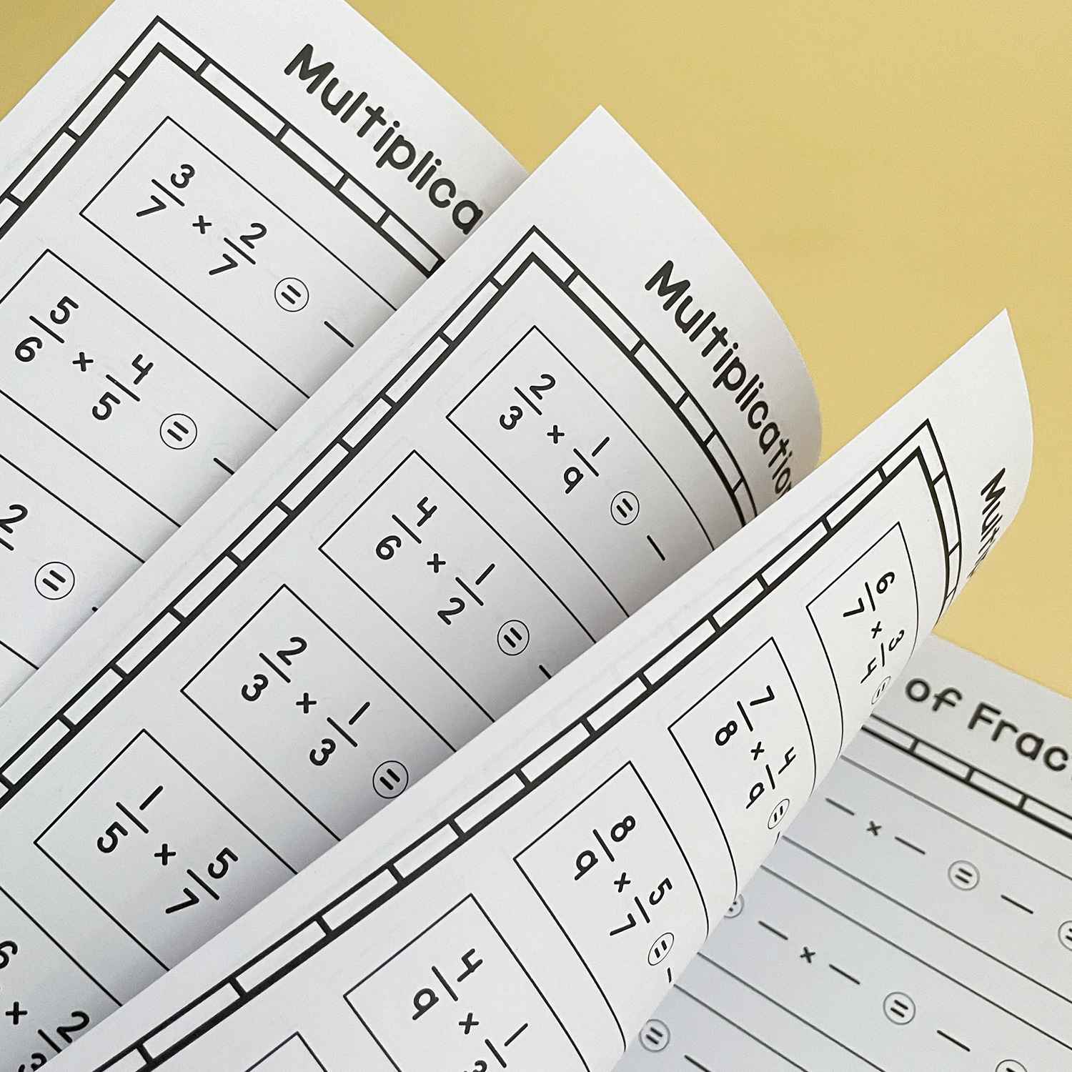 32 Pages A4 Fraction Multiplic - Kids Educational Workbooks บทวิจารณ์และราคา