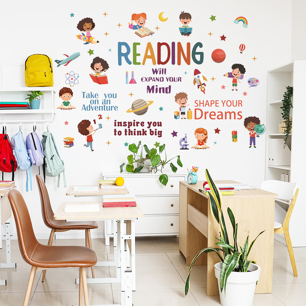 Reading Inspirational Wall Sti - Kids Education Quotes บทวิจารณ์และราคา