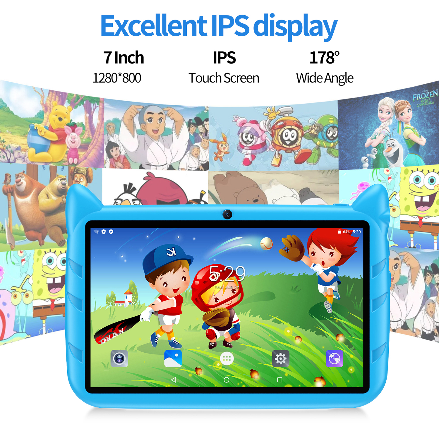 New 5G WiFi Kids Tablet 7 Inch - Kids Education Tablets บทวิจารณ์และราคา