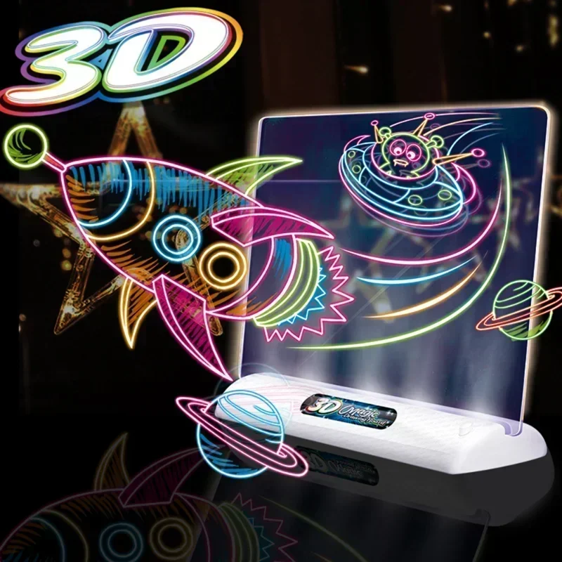 3D Magic Drawing Board LED Glo - Kids Education Foundation บทวิจารณ์และราคา