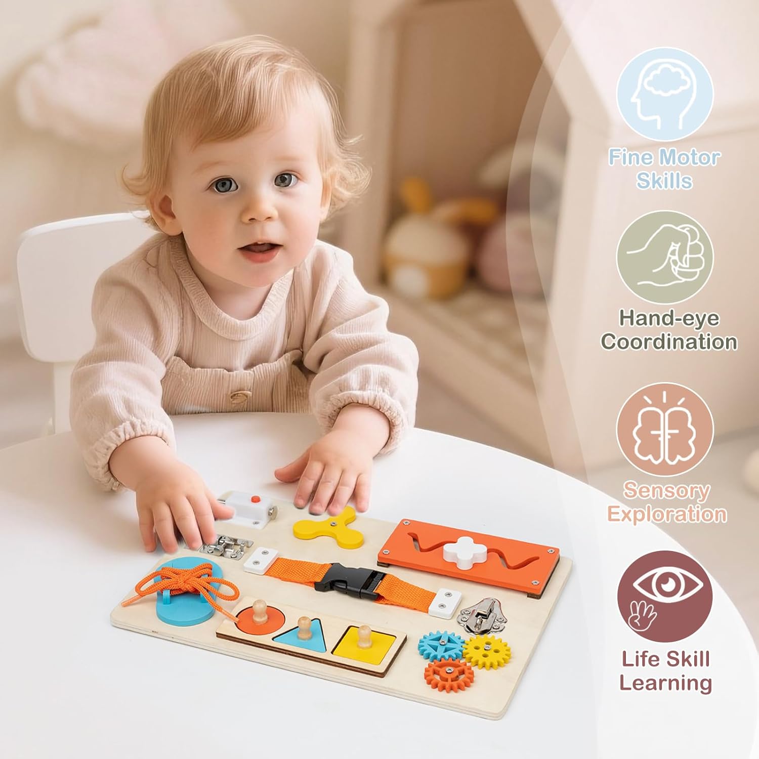 Montessori Busy Board for Todd - Kids Educational Box บทวิจารณ์และราคา