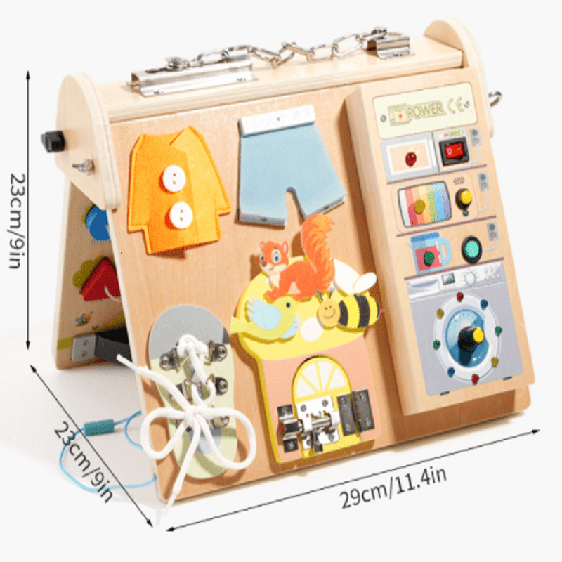 Wooden 4-in-1 Busy Board with  - Kids Educational Game 3 บทวิจารณ์และราคา