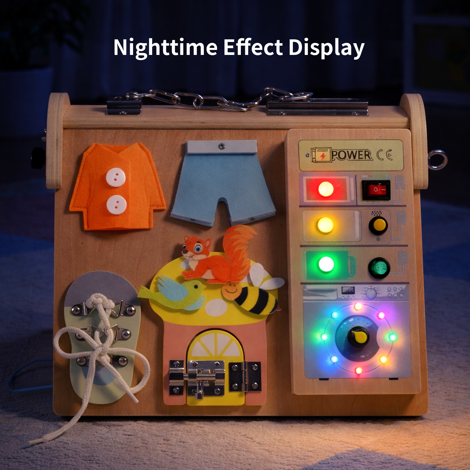 Wooden 4-in-1 Busy Board with  - Kids Educational Game 3 บทวิจารณ์และราคา