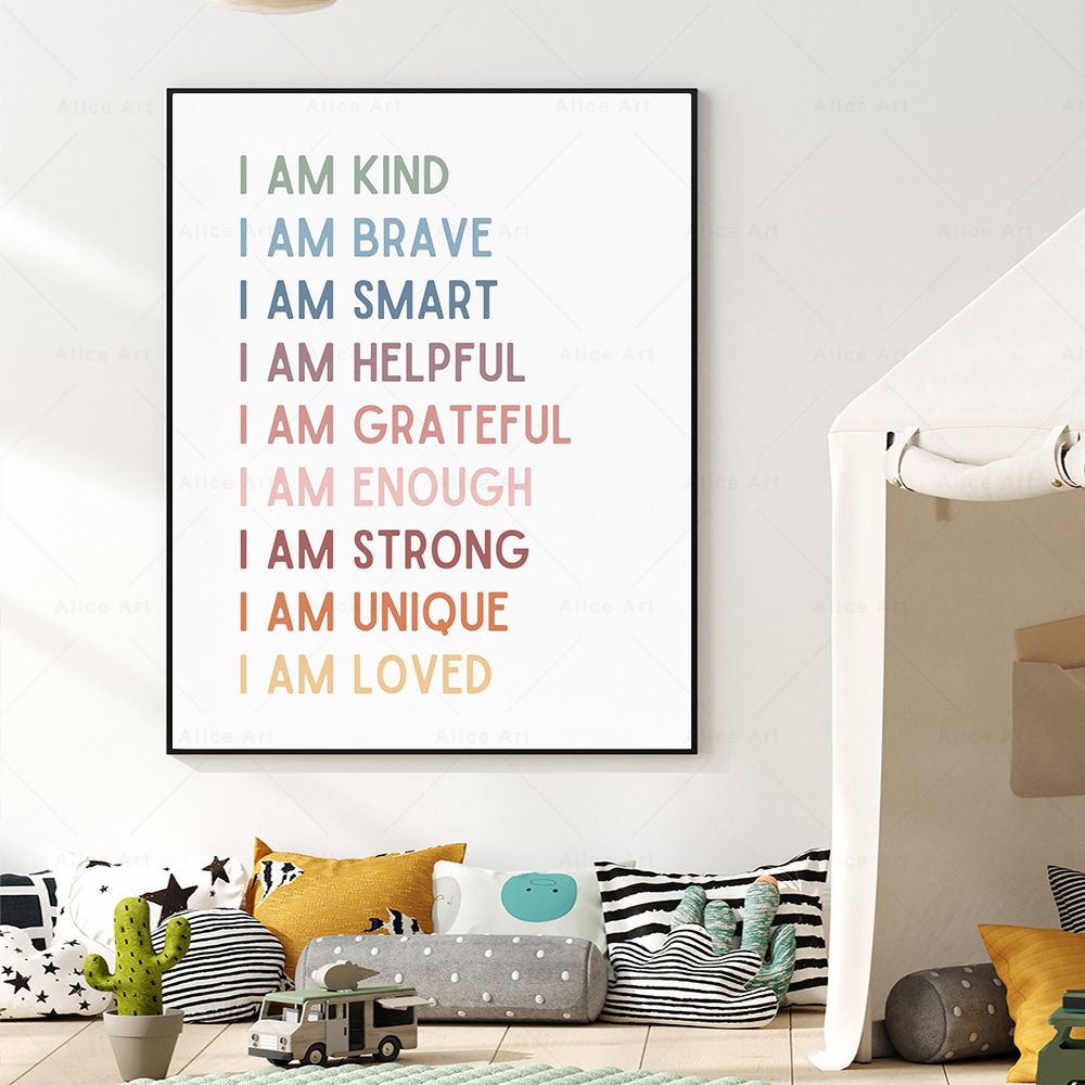 Affirmations for Kids Room Pos - Kids Education Quotes บทวิจารณ์และราคา