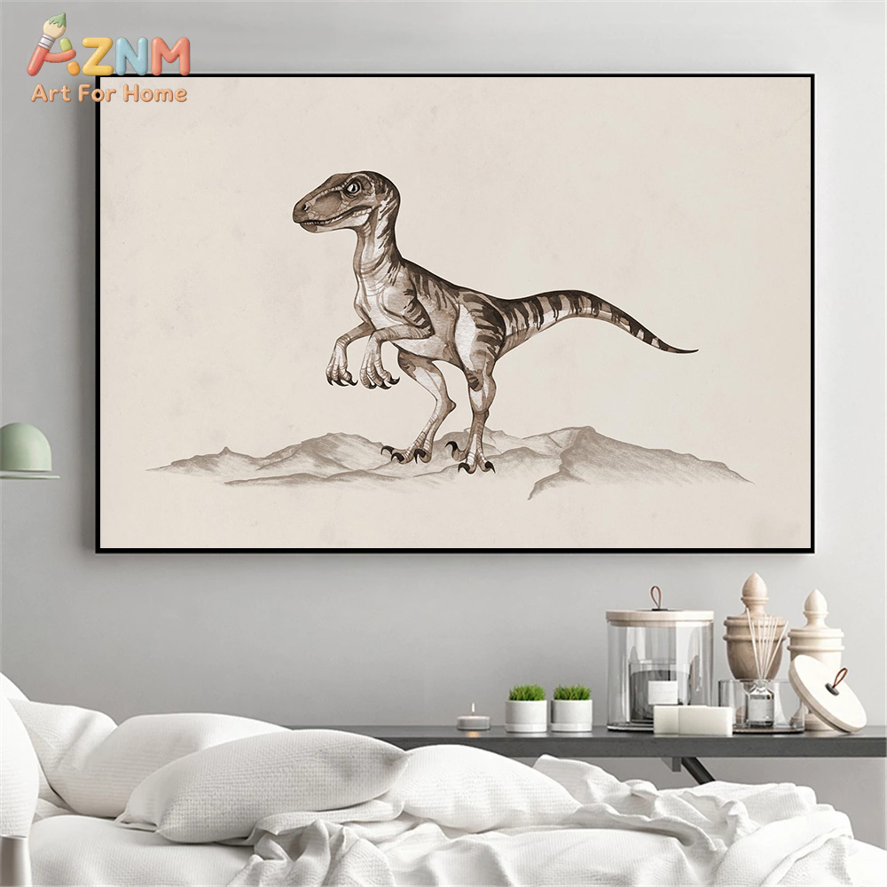 AZNM Watercolor Dinosaur Canva - Kids Education Quotes บทวิจารณ์และราคา