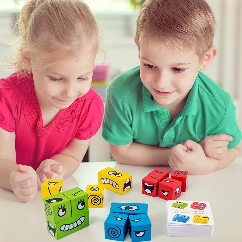 1Pcs Expressions Matching Puzz - Kids Educational Box บทวิจารณ์และราคา