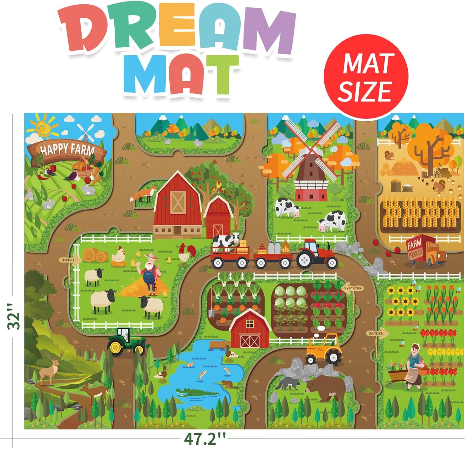 Kids Dream Mat Happy Farm Acti - Kids Education In Us บทวิจารณ์และราคา