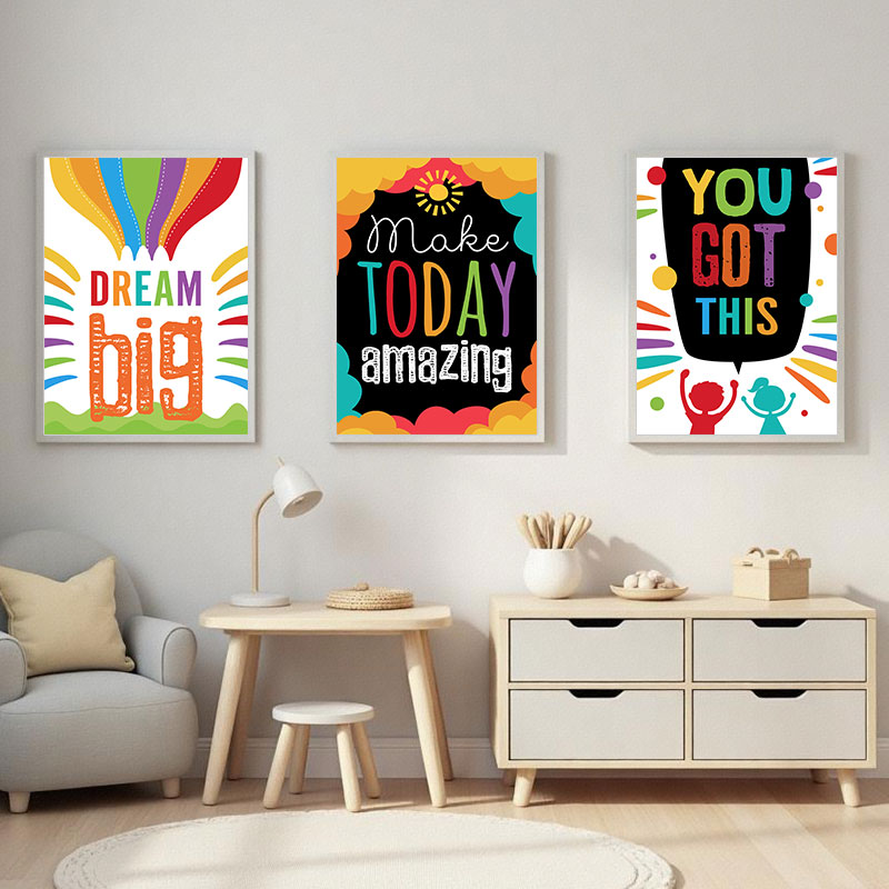 Colorful Cute Dream Big Quotes - Kids Education Quotes บทวิจารณ์และราคา