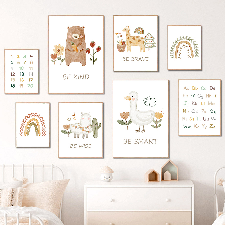 Neutral Nursery Wall Art Educa - Kids Education Quotes บทวิจารณ์และราคา