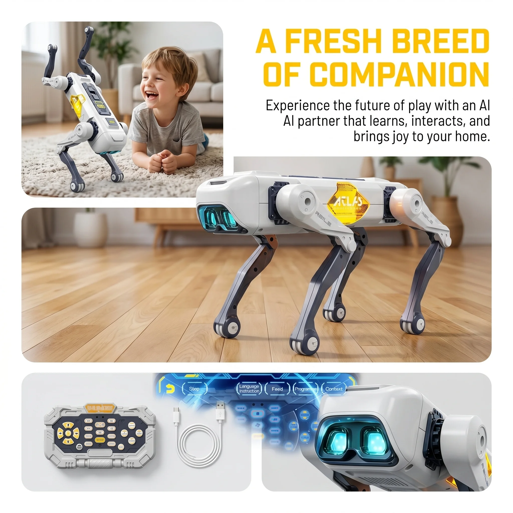 AI Smart Robot Dog, Voice & AP - Kids Education In Us บทวิจารณ์และราคา