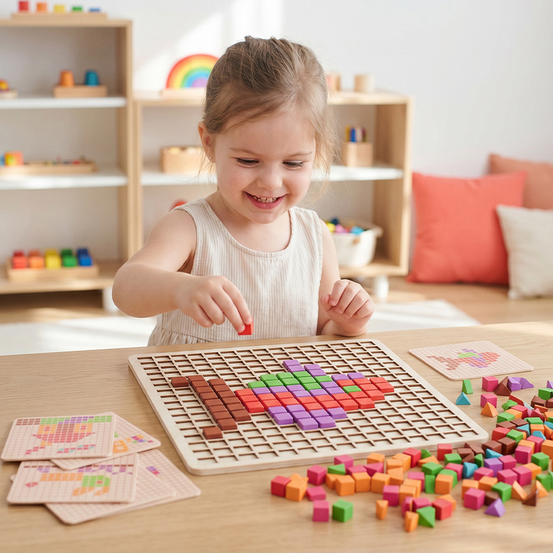 Wooden Logical Cube Puzzle - M - Kids Educational Game 3 บทวิจารณ์และราคา